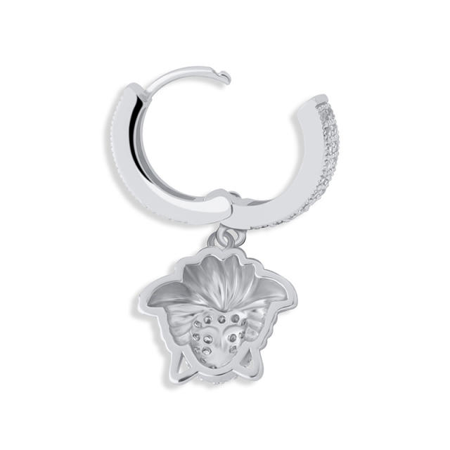Hip hop zircon earrings