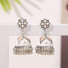Color enamle jhumka earrings for women