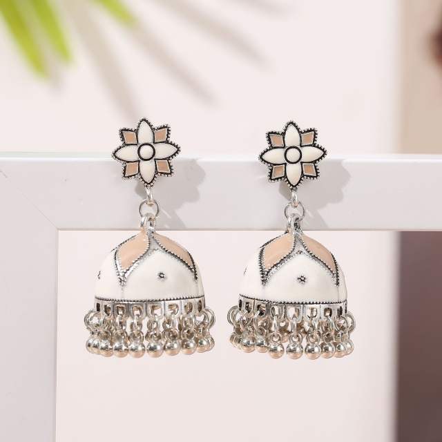 Color enamle jhumka earrings for women