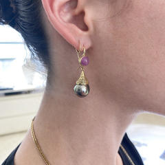 Elegant color drop earrings