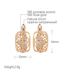 Korean style diamond hollow earrings