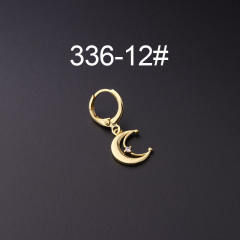 Personality metal snake huggie earrings