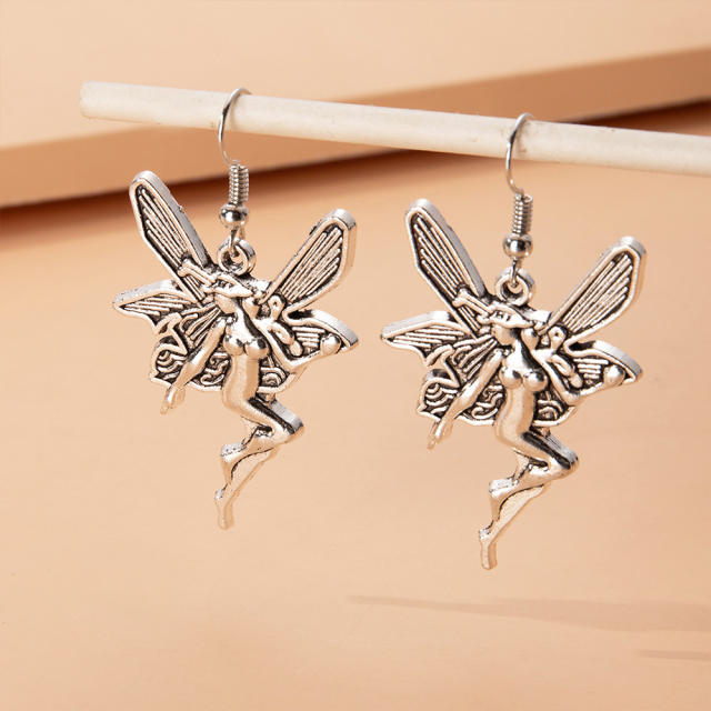 Elf weird wings female dangle earrings
