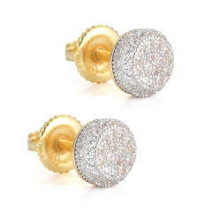 Hip hop zircon stud earrings
