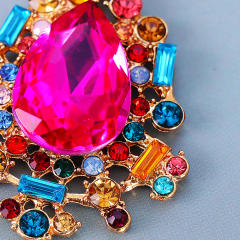 Colored crystal drop earrings