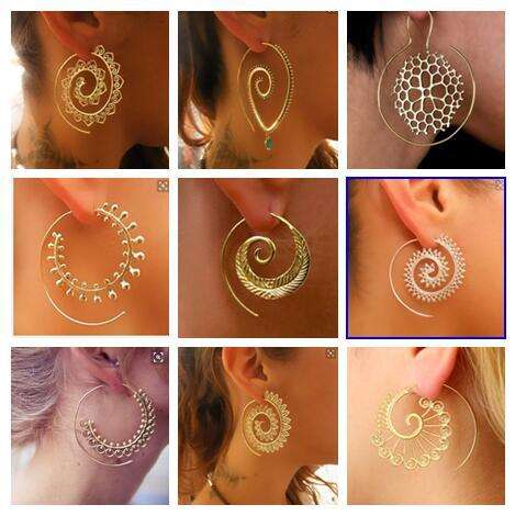 Creative spiral boho earrings