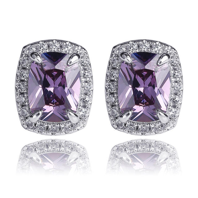 Hiphop Zircon stud earrings
