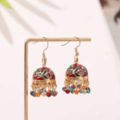 Color enamle jhumka earrings for women