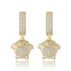 Hip hop zircon earrings