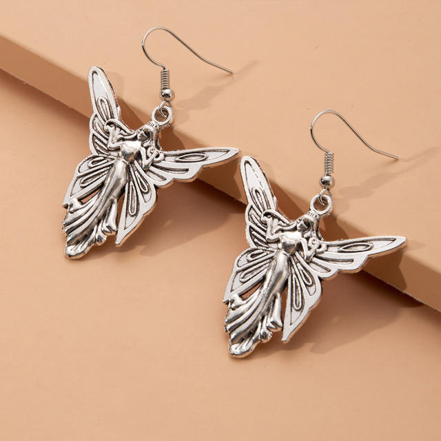 Elf strange wings portrait earrings
