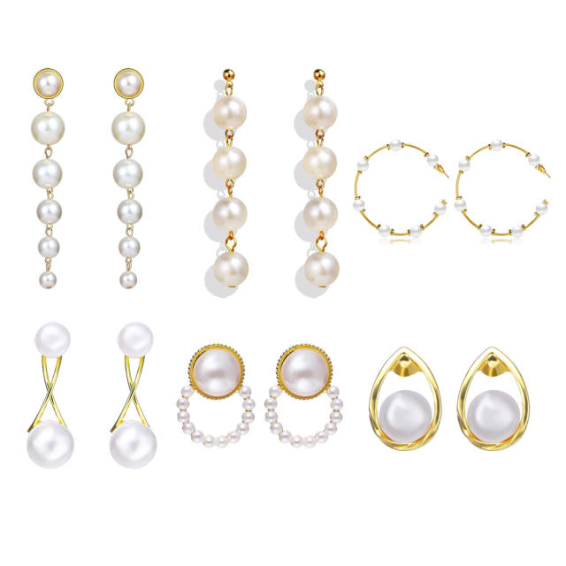 Elegant vintage pearl earrings