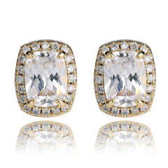 Hiphop Zircon stud earrings