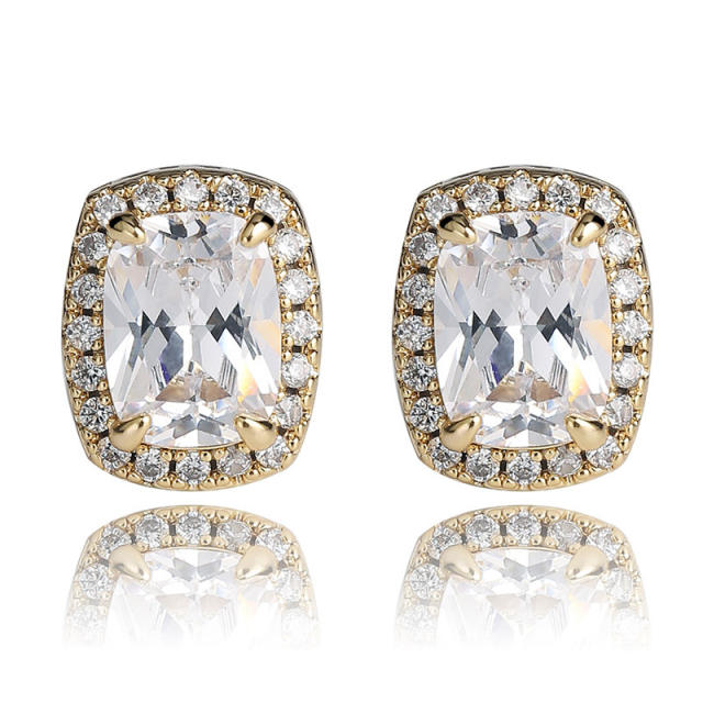 Hiphop Zircon stud earrings