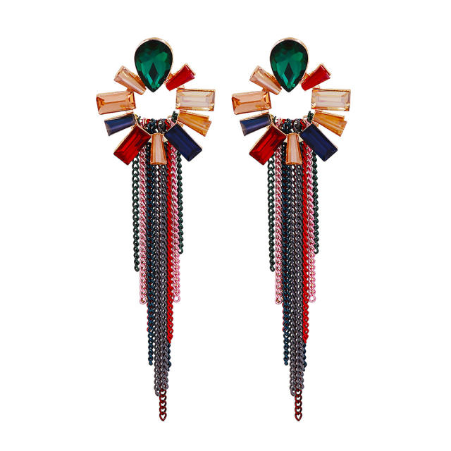 Boho chain tassel earrings