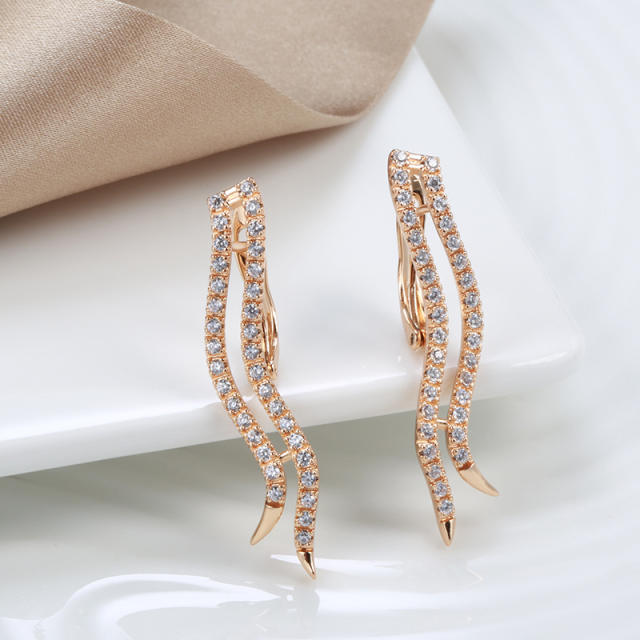 Korean style diamond earrings