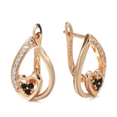 Fashion Diamond Love shape earrings