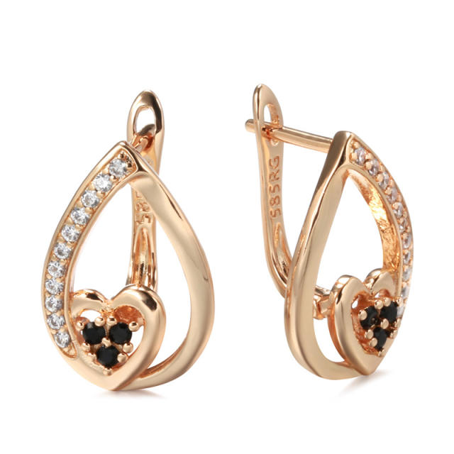 Fashion Diamond Love shape earrings