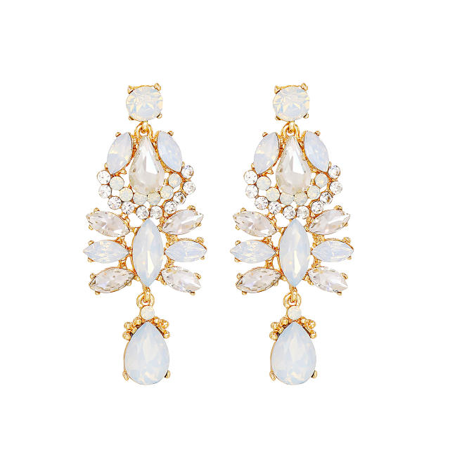 Creative glass crystal statement earrings