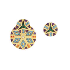 National style  asymmetric jacket earrings