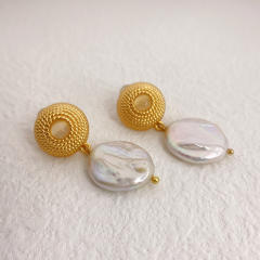 Baroque pearl drop earrings