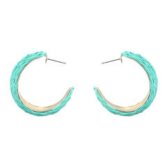 Summer new design c shape straw ear studs