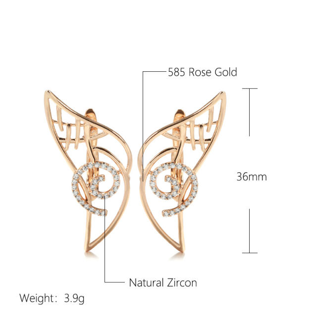 New Diamond hollow earrings