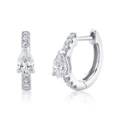 INS cubic zircon popular huggie earrings