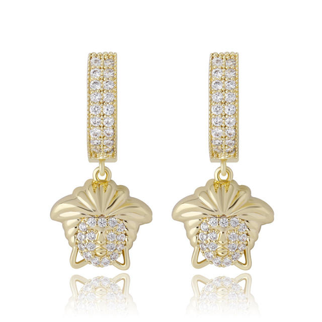 Hip hop zircon earrings