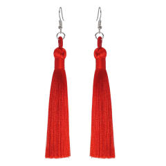 Boho rope tassel long earrings