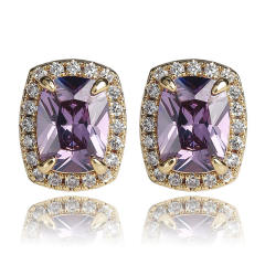 Hiphop Zircon stud earrings