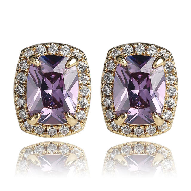 Hiphop Zircon stud earrings