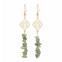 Natural stone amethyst dangle earrings