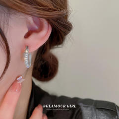 Diamond hoop earrings