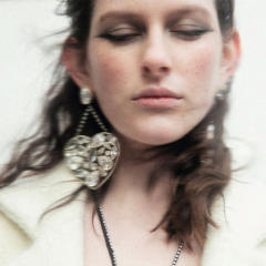Chunky statement heart earrings