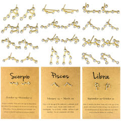 Wish hot sale zodiac ear studs