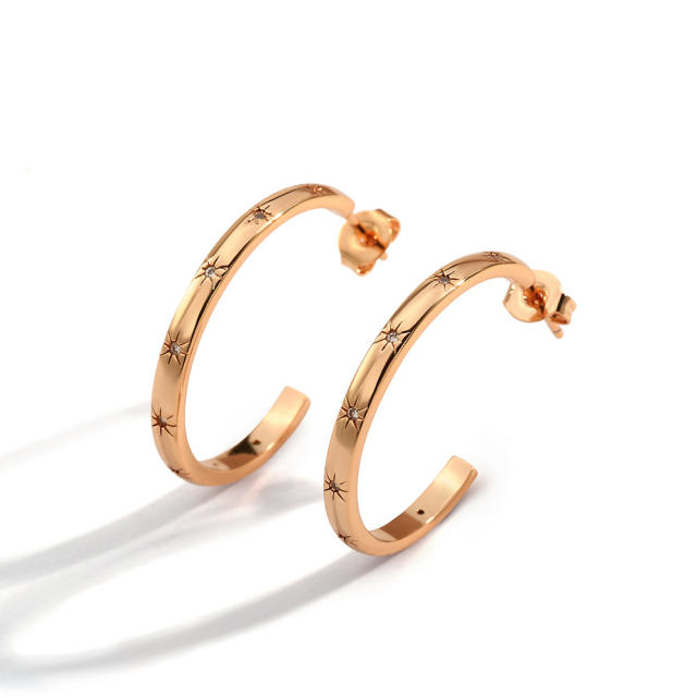 INS simple open hoop earrings