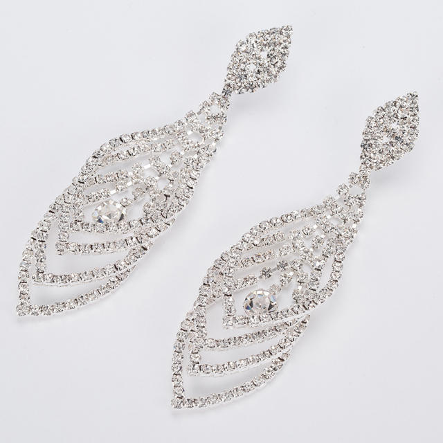 Occident fashion full of diamond dangle earrings