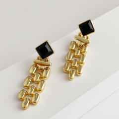 Fashion metal chain tassel earrings