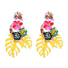 New Monstera summer dangle earrings