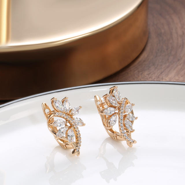 New Diamond Flower Earrings