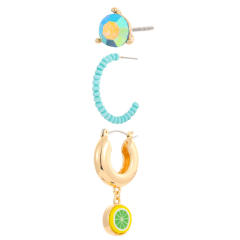 Cute fruit color seed beads earrings set 3pcs