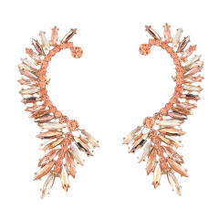 2022 luxury color glass crystal earrings