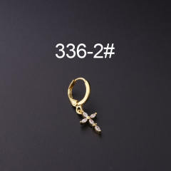 Personality metal snake huggie earrings