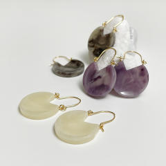 Summer unique resin dangle earrings