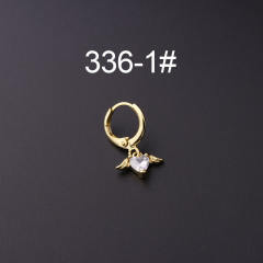 Personality metal snake huggie earrings