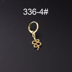 Personality metal snake huggie earrings
