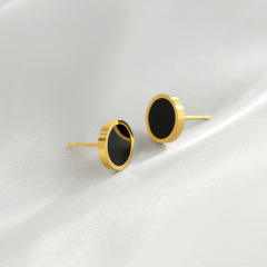 Titanium steel fashion black earrings