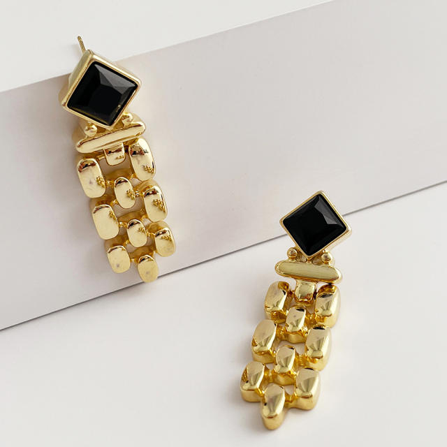Fashion metal chain tassel earrings