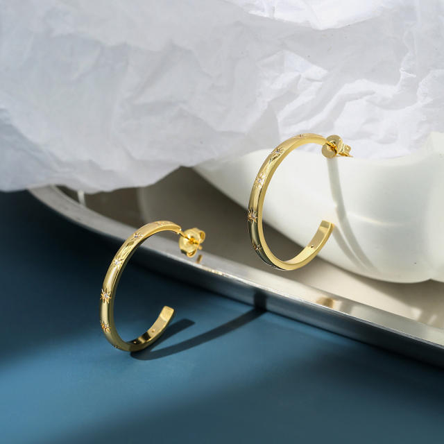 INS simple open hoop earrings