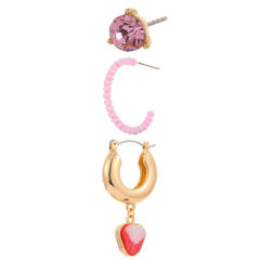 Cute fruit color seed beads earrings set 3pcs